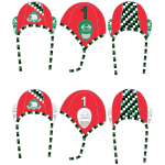 Waterpolo cap set rood. 2 caps